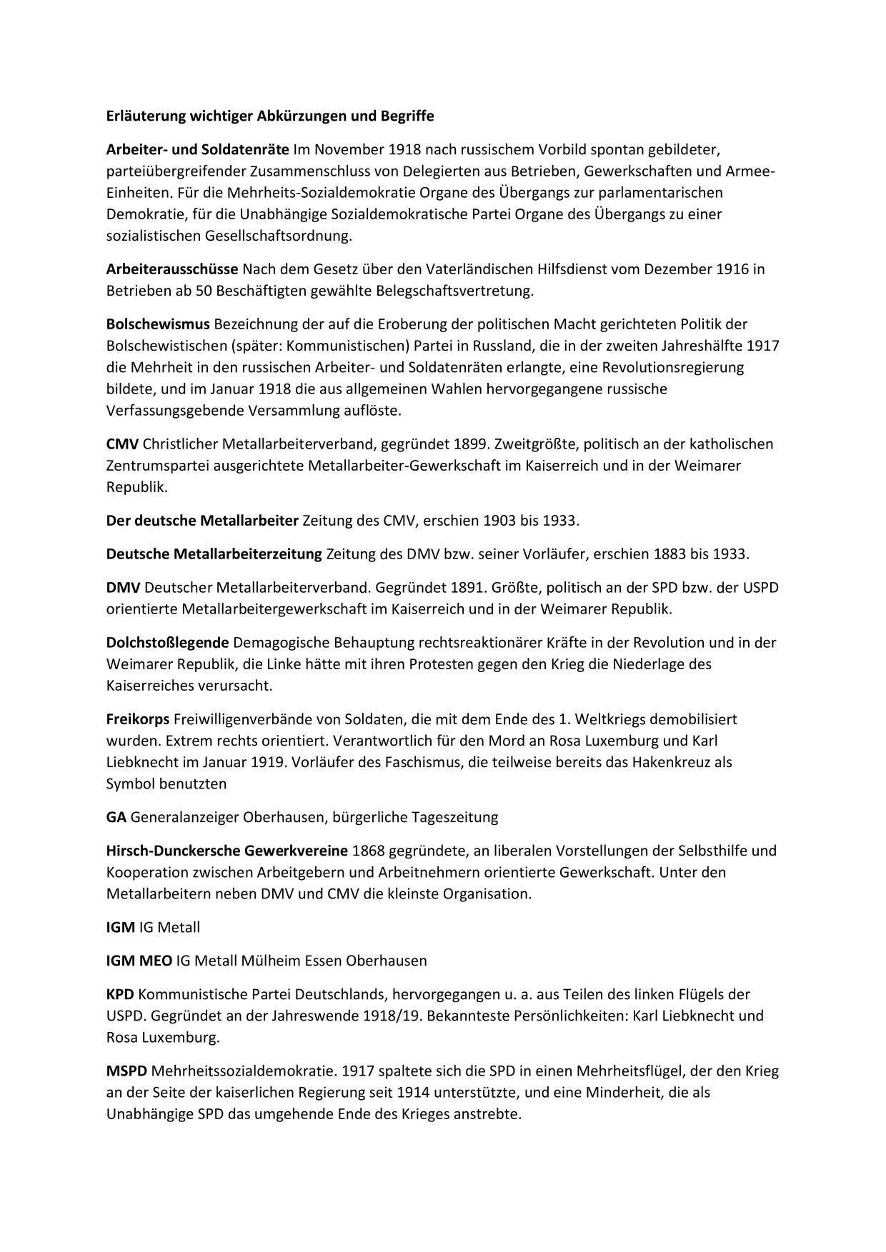 Erläuterung Begriffe/Abkürzungen